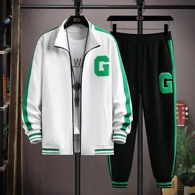 Men's Set Tracksuit Two Piece Sportswear Men Jacket+Sweatpants Male Sweatsuit  • $65.77