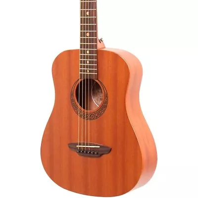 Luna Guitars Muse Safari Mahogany 3/4 Dreadnought Travel Acoustic Guitar Natural • $179