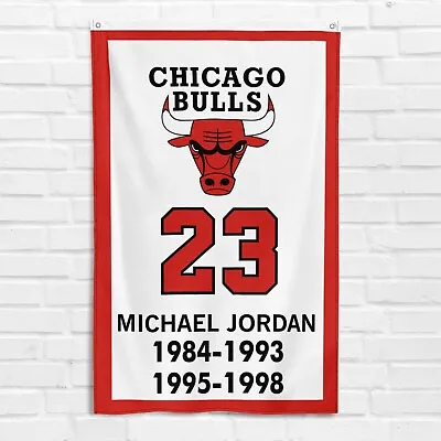 Michael Jordan Chicago Bulls 3x5 Ft Flag NBA American Basketball Wall Banner • $15.99