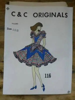 Vtg Uncut C&c Originals 116 Sz 6+8+10 Square Dance Dress-costume Sewing Pattern • £12.50