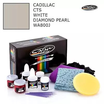 $38.99 • Buy Color N Drive For Cadillac CTS White Diamond Pearl WA800J Touch Up Paint Kit