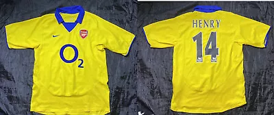 Thierry Henry ARSENAL LONDON GUNNERS Home Shirt Jersey NIKE 2003-05 Adult Size S • £149