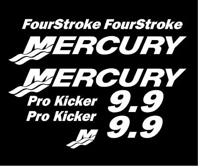 Mercury Outboard ProKicker 9.9 Marine Vinyl Decal Kit Verado Fourstroke Boat • $17.99