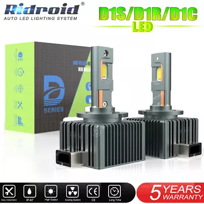 2x D1S LED Headlight Bulb 6500K High Low Beam Upgrade HID Xenon Conversion Kit • $39.99