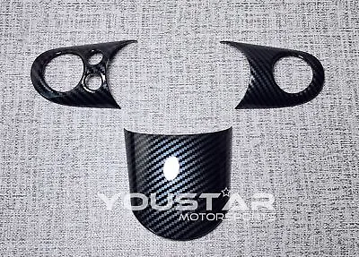 US STOCK CARBON LOOK MULTI+R/T CONTROL STEERING WHEEL TRIMS For MINI R50 R52 R53 • $49.90