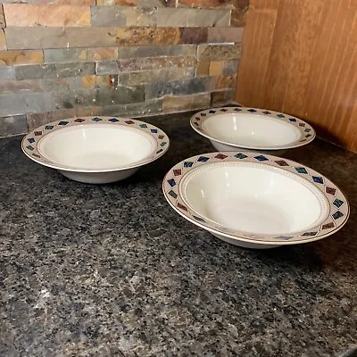 Set Of Three Mikasa Soup Bowls Terrazzo Pattern • $25