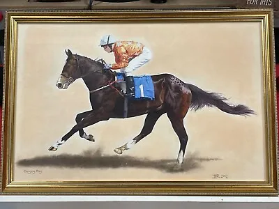 Racehorse & Jockey Running Signed IDR 2002 - Dazzling Bay • £95