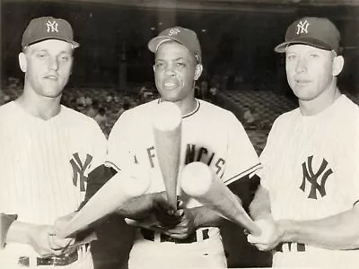 Mickey Mantle Roger Maris Willie Mays 8x10 Glossy Photo Picture • $3.99