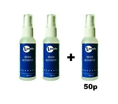 2 X 50ml Resin Activator / Nail Glue Accelerator Spray PLUS ONE FOR JUST 50p • £16