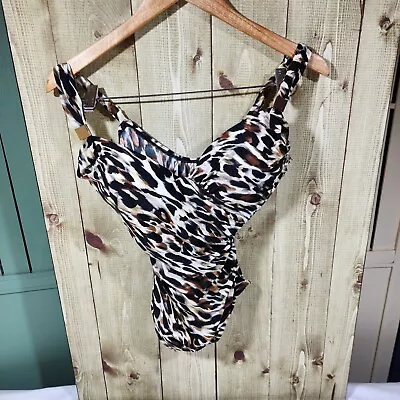 Miraclesuit Swimsuit Size 10 Siren Leopard  Cheetah One-Piece Underwire Slimming • $26.49