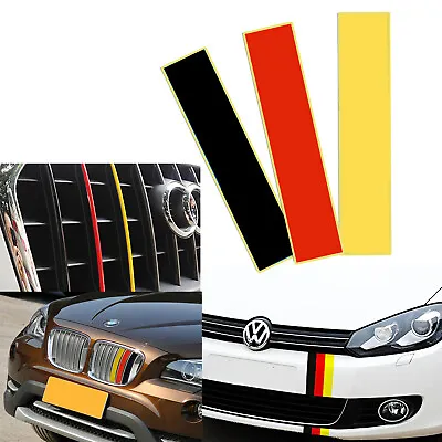 9.8  Germany Flag Colored Stripe Fit Euro Exterior Interior Decor Sticker Decal • $8.99