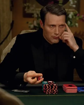 007 Casino Royale 2006 Mads Mikkelsen As Le Chiffre At Poker Table Photo CL0017 • $12.98