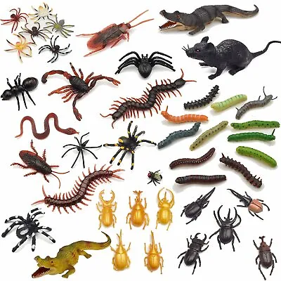 £1.36 • Buy 10 Pcs Fake Spider Fly Ant Snake Cockroach Plastic Insect Bugs Mischief Kids Toy
