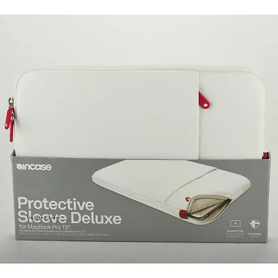 Incase Sleeve Deluxe Leather Pouch Case For MacBook Pro 13  White Cranberry Pink • $12.99