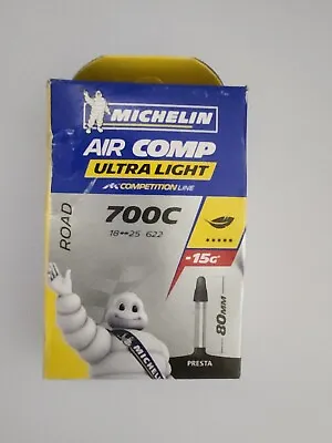 Michelin Aircomp Ultralight Road Inner Tube 700c X 18-25mm (Presta 80mm) • $15