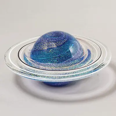 Rings Of Saturn Blown Glass Paperweight • $472.09