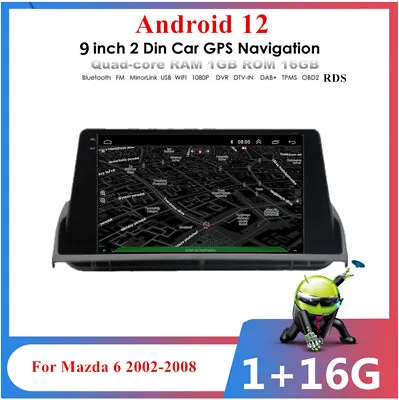 9'' For Android Car Stereo Radio GPS WIFI NAVI Head Unit For Mazda 6 2002-2008 • $157.29