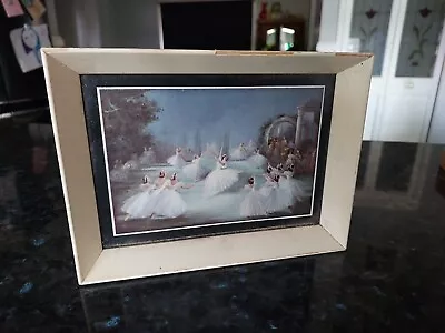 Vintage 1960's  BALLERINA 'CARLOTTA EDWARDS ' SMALL ART FRAMED PRINT.  • $18.99