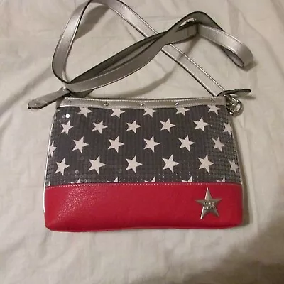 Ladies Red White Blue And Silver Miss Me Crossbody Purse - New • $79.50