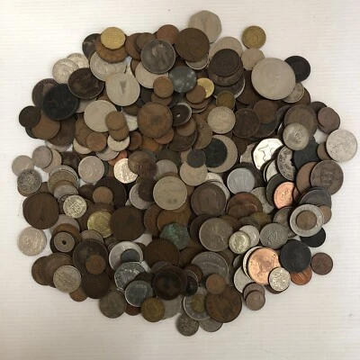 £10.49 • Buy Job Lot Of Antique / Vintage UK And Foreign Coins Money 2kg (Rare Coins) (D2)
