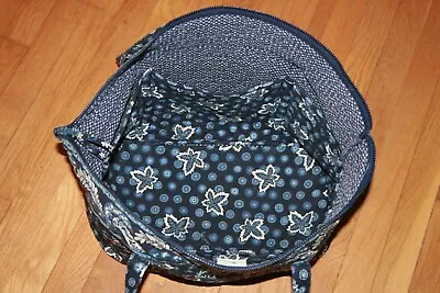 Vera Bradley Blue Coin Miller Bag Some Wear Monogrammed Fair Condition • $14.99