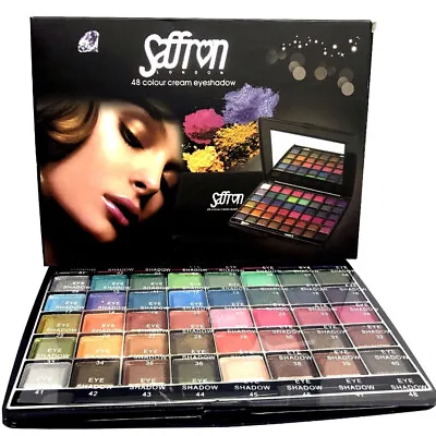 Saffron 48 Colour Cream Eyeshadow Palette Make Up Gift Set • £7.99