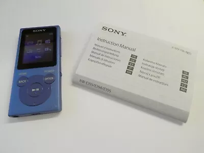 Sony Walkman NW-E394R 8 GB MP3 PlayerFM Radio-Blue • £19.99