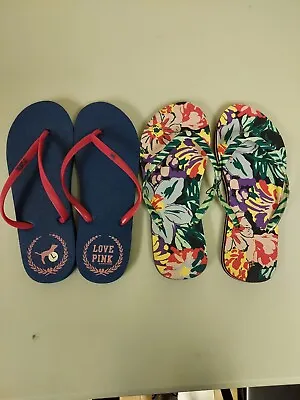 Pink And Vera Flip Flops NWOT Size L (7-8) • $13.99