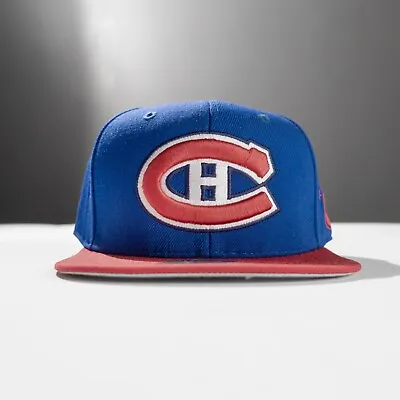 Montreal Canadiens Royal Blue & Red Mitchell & Ness Snapback Baseball Cap Hat H1 • £13.99