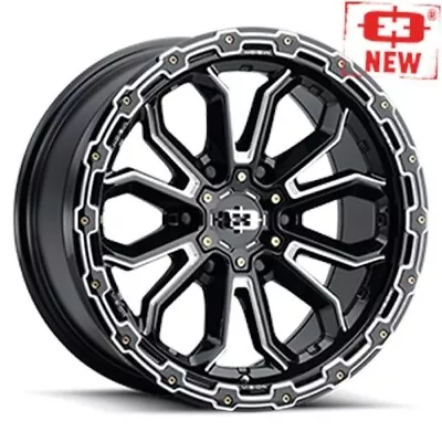 4 New 17x9 Vision 405 Korupt Black Milled Spoke 8x165.1 8x6.5 ET-12 Wheels Rims • $738.27