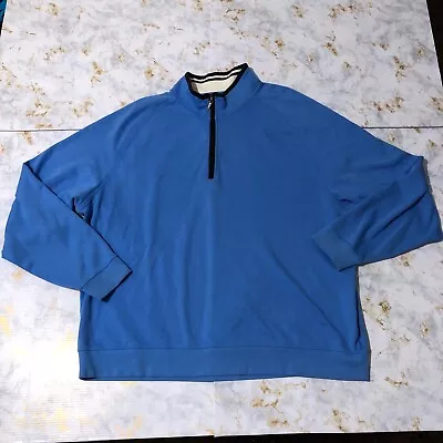 Pro Tour Jacket Men's 2XL Blue Black Golf Quarter Zip Athletic Pullover Sweater • $17