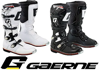 GAERNE GX-1 GOODYEAR MOTOCROSS ENDURO MX BOOTS BLACK Or WHITE Offroad Trail Bike • £119.95