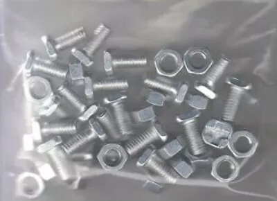 £4.95 • Buy Greenhouse Square Head Bolts And Nuts 14mm X 20 Aluminium. Free P&P