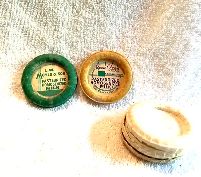 Vintage Advertising Dairy Milk Caps Gallon L.w. Moyle Pa Bear Creek Dairy Pa • $5.50