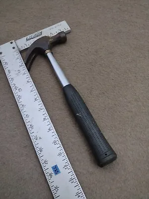Vintage Stanley Claw Hammer Metal 13  Handle Rubber Grip Smooth Face Woodworking • $11.99