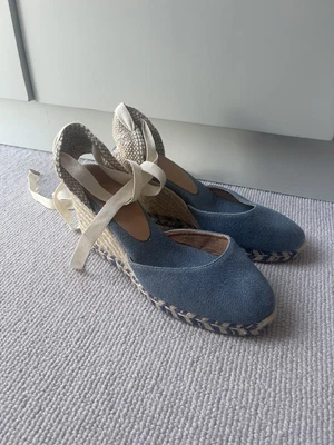 £40 • Buy Castaner Blue Navy Denim Wedges Espadrilles UK 7