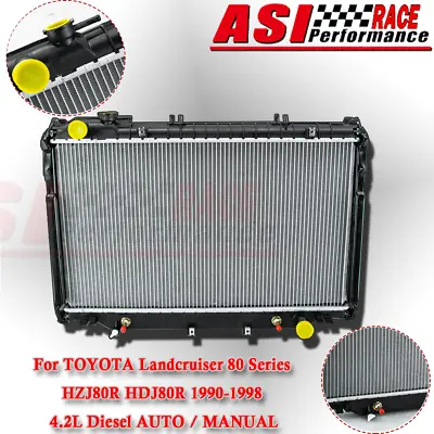 Fits TOYOTA Landcruiser 80 Series HZJ80R HDJ80R 4.2L Diesel Aluminium Radiator • $199