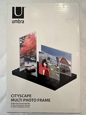 Umbra Cityscape Multi Photo Minimalist Frame. (2)4x6  (1)4x4  (1)2.5x3  NEW! • $12.50