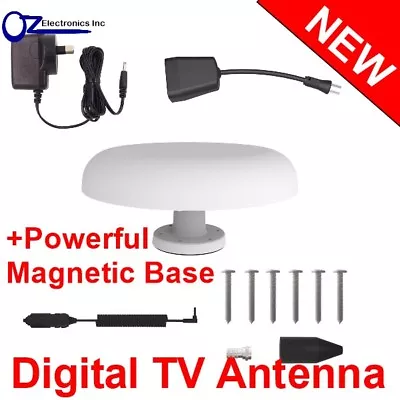 Omni-Directional UHF/VHF Digital TV Radio Amplified Magnet Antenna Boat Caravan • $72