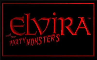 Elvira And The Party Monsters Pinball Game Backglass LED Sign Light Topper • $23.97