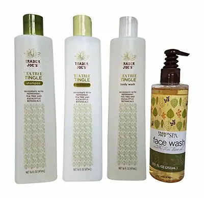 $65 • Buy Trader Joe's Tea Tree Tingle Shower Bundle, Shampoo, Conditioner & Body Wash