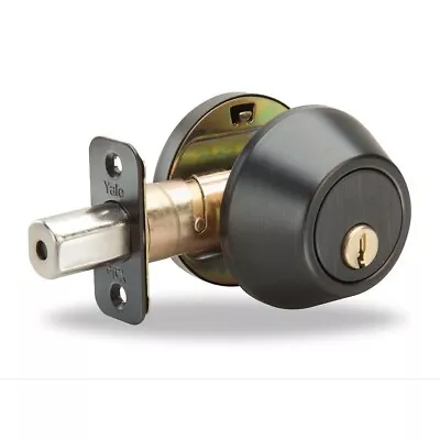 Yale Single Cylinder Deadbolt Key Entry Lock Oil Rubbed Bronze Edge EDSC10BP6 • $13.95