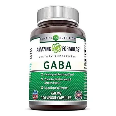 Amazing Formulas Pharma GABA - 750 Mg Veggie Capsules (Non GMOGluten Free) - • $14.09