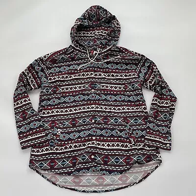 H&M Divided Women's Button Up Hoodie Size 14 Aztec Geometric Print  • $9.99