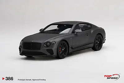 $144 • Buy Top Speed 1/18 Bentley Continental GT Speed 2022 Anthracite Satin TS0386