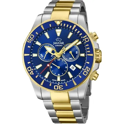 Jaguar J862/1 Chronograph Watch 200m Water Resistant Blue Dial And Bezel • £320.73