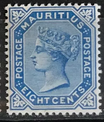 Mauritius 1891 Eight Cents Blue Sg 106 Mm • $2.53