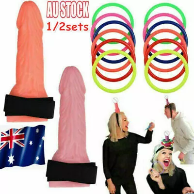 Bachelorette Dick Willy Penis Head Hoopla Ring Toss Game Hens Party Stag Night~ • $18.85