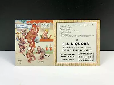 Vintage Lawson Wood It's In The Bag Marketing Calendar F-a Liquors Santa Monica • $5.57