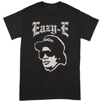 Eazy-E Vintage Face Stencil Black T-Shirt OFFICIAL • £9.99